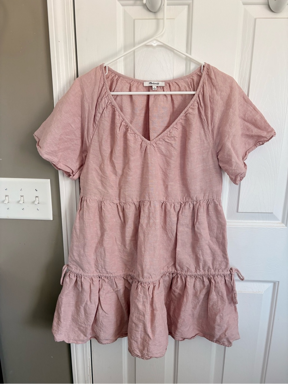 Madewell Petite Linen-Blend Lorelei Mini Dress - Picture 5 of 10